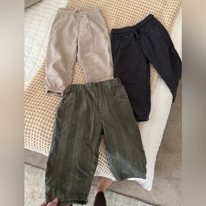 Zara Kids Sweatpants & Joggers - Black, Tan, and Green